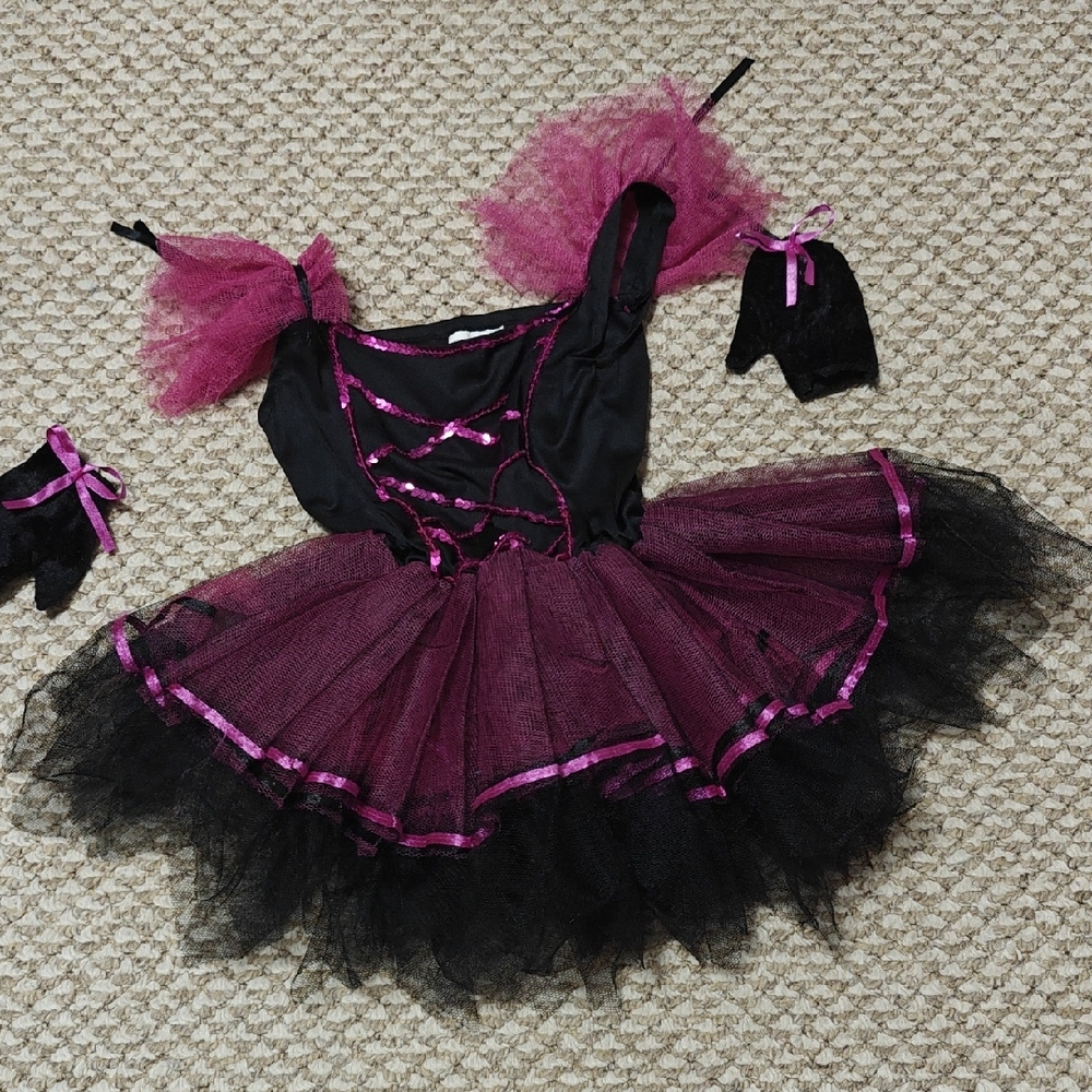 Kids Black and Pink Cat Costume Dress